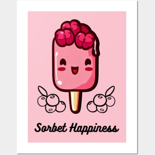 Raspberry Sorbet - Sorbet Happiness Kawaii Posters and Art